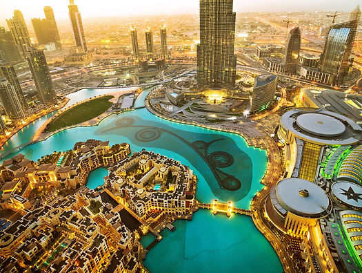 Dubai marina in the evening